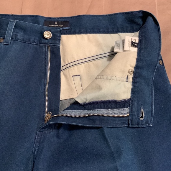 Vintage Zegna Men's Straight-Leg Dark-Wash Regular-Fit Jeans - Picture 4 of 12